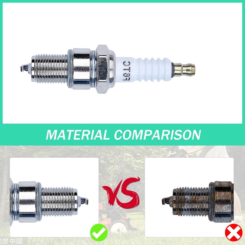 Adefol F6TC Spark Plug for NGK BP6ES and for Champion N9YC, Spark Plugs Fit for GX160 GCV160 GX100 GX120 GX200 GX240 GX270 GX340 GX390 Series Lawnmower Engine Sparkplug - Image 3